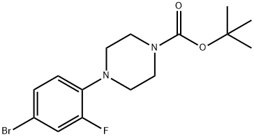 tert-butyl 4-(4-bromo-2-fluorophenyl)piperazine-1-carboxylate Struktur