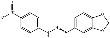 1-(1,3-benzodioxol-5-ylmethylene)-2-(4-nitrophenyl)hydrazine Struktur