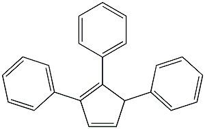 Benzene, 1,1',1''-(1,4-cyclopentadiene-1,2,3-triyl)tris- Struktur