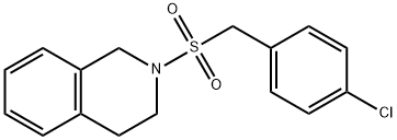 2-[(4-chlorophenyl)methylsulfonyl]-3,4-dihydro-1H-isoquinoline Struktur