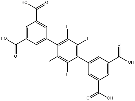 2',3',5',6'-tetrafluoro-[1,1':4',1''-terphenyl]-3,3'',5,5''-tetracarboxylic acid Struktur