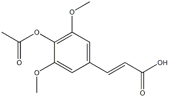 2-Propenoic acid, 3-[4-(acetyloxy)-3,5-dimethoxyphenyl]-, (E)- Struktur