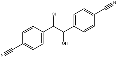 Benzonitrile, 4,4'-(1,2-dihydroxy-1,2-ethanediyl)bis- Struktur