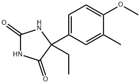 5-ethyl-5-(4-methoxy-3-methylphenyl)imidazolidine-2,4-dione Struktur