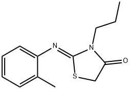 4-Thiazolidinone, 2-[(2-methylphenyl)imino]-3-propyl-, (2Z)- Struktur