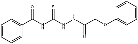 N-{[2-(phenoxyacetyl)hydrazino]carbonothioyl}benzamide Struktur