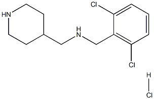 N-(2,6-DICHLOROBENZYL)-1-(PIPERIDIN-4-YL)METHANAMINE HYDROCHLORIDE Struktur