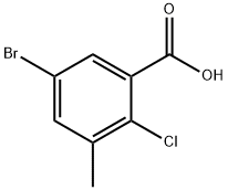 5-BROMO-2-CHLORO-3-METHYLBENZOIC ACID Struktur