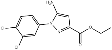 ethyl 5-amino-1-(3,4-dichlorophenyl)-1H-pyrazole-3-carboxylate Struktur