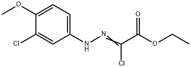 ethyl (2Z)-2-chloro-2-[2-(3-chloro-4-methoxyphenyl)hydrazin-1-ylidene]acetate Structure