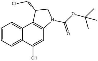 (S)-TERT-BUTYL 1-(CHLOROMETHYL)-5-HYDROXY-1H-BENZO[E]INDOLE-3(2H)-CARBOXYLATE Struktur