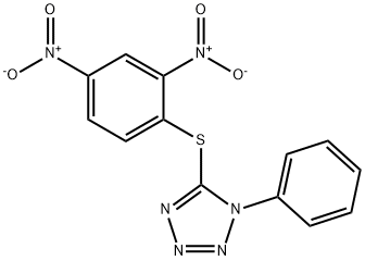 1H-Tetrazole, 5-[(2,4-dinitrophenyl)thio]-1-phenyl- Struktur