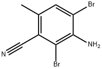 3-AMINO-2,4-DIBROMO-6-METHYLBENZONITRILE Struktur