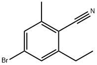 4-BROMO-2-ETHYL-6-METHYLBENZONITRILE Struktur