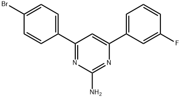 4-(4-bromophenyl)-6-(3-fluorophenyl)pyrimidin-2-amine Struktur