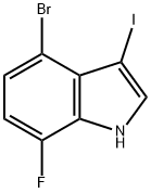 4-Bromo-7-fluoro-3-iodo-1H-indole Struktur