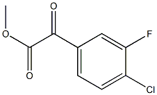 METHYL 2-(4-CHLORO-3-FLUOROPHENYL)-2-OXOACETATE Struktur