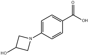 4-(3-Hydroxyazetidin-1-yl)benzoic acid Struktur