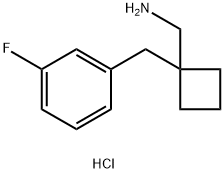 (1-(3-FLUOROBENZYL)CYCLOBUTYL)METHANAMINE HYDROCHLORIDE Struktur