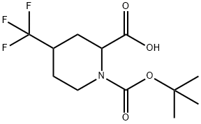 4-Trifluoromethyl-piperidine-1,2-dicarboxylic acid 1-tert-butyl ester Struktur