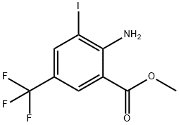 2-Amino-3-iodo-5-trifluoromethyl-benzoic acid methyl ester Struktur