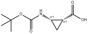 Cis-cyclopropanecarboxylic acid, 2-[[(1,1-dimethylethoxy)carbonyl]amino]- Struktur