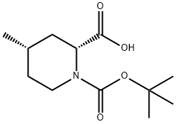 (2R,4S)-N-Boc-4-methyl-pipecolinic acid Struktur