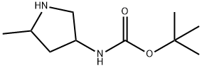 (5-Methyl-pyrrolidin-3-yl)-carbamic acid tert-butyl ester Struktur