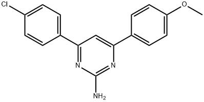 4-(4-chlorophenyl)-6-(4-methoxyphenyl)pyrimidin-2-amine Struktur