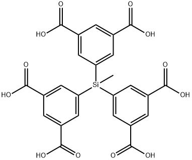 1,3-Benzenedicarboxylic acid, 5,5',5''-(methylsilylidyne)tris- Struktur