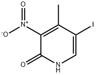 5-Iodo-4-methyl-3-nitro-1H-pyridin-2-one Struktur