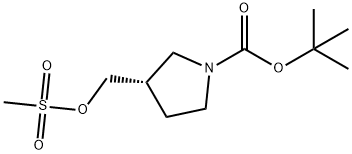 (S)-TERT-BUTYL 3-(((METHYLSULFONYL)OXY)METHYL)PYRROLIDINE-1-CARBOXYLATE Struktur