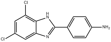 4-(5,7-Dichloro-1H-benzoimidazol-2-yl)-phenylamine Struktur