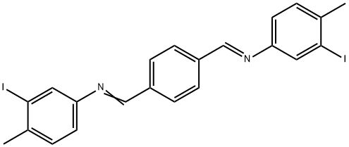 N,N'-[1,4-phenylenedi(methylylidene)]bis(3-iodo-4-methylaniline) Struktur