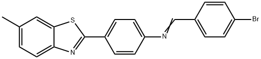 N-(4-bromobenzylidene)-4-(6-methyl-1,3-benzothiazol-2-yl)aniline Struktur