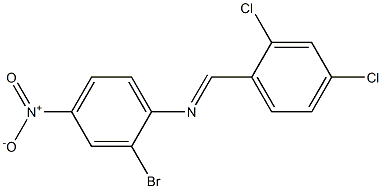 (2-bromo-4-nitrophenyl)(2,4-dichlorobenzylidene)amine Struktur