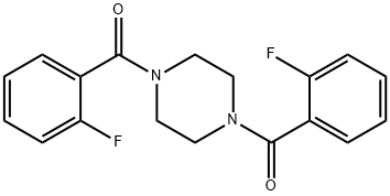 PIPERAZINE-1,4-DIYLBIS((2-FLUOROPHENYL)METHANONE) Struktur