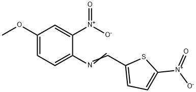 (4-methoxy-2-nitrophenyl)[(5-nitro-2-thienyl)methylene]amine Struktur