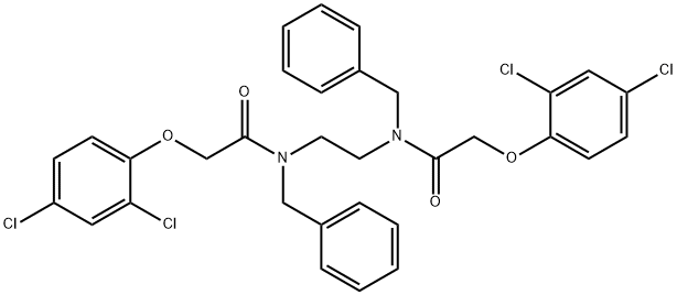 N,N'-1,2-ethanediylbis[N-benzyl-2-(2,4-dichlorophenoxy)acetamide] Struktur