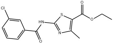 ethyl 2-(3-chlorobenzamido)-4-methylthiazole-5-carboxylate Struktur