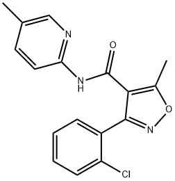 3-(2-chlorophenyl)-5-methyl-N-(5-methylpyridin-2-yl)-1,2-oxazole-4-carboxamide Struktur