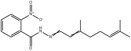 N'-(3,7-dimethyl-2,6-octadien-1-ylidene)-2-nitrobenzohydrazide Struktur