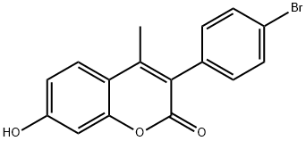 3-(4-bromophenyl)-7-hydroxy-4-methylchromen-2-one Struktur