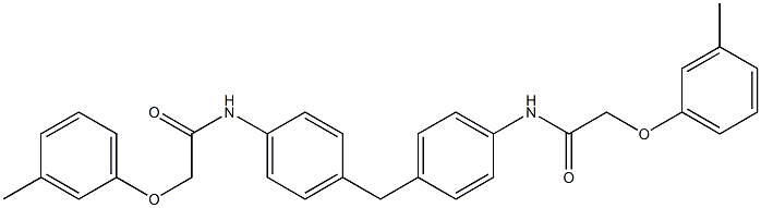 N,N'-[methylenebis(4,1-phenylene)]bis[2-(3-methylphenoxy)acetamide] Struktur