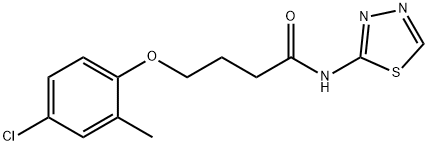 4-(4-chloro-2-methylphenoxy)-N-(1,3,4-thiadiazol-2-yl)butanamide Struktur