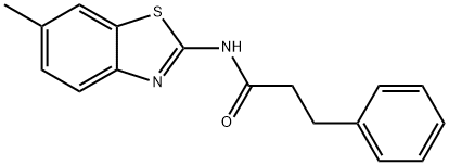 N-(6-methylbenzo[d]thiazol-2-yl)-3-phenylpropanamide Struktur