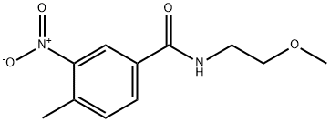 N-(2-methoxyethyl)-4-methyl-3-nitrobenzamide Struktur