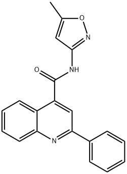 N-(5-methylisoxazol-3-yl)-2-phenylquinoline-4-carboxamide Struktur