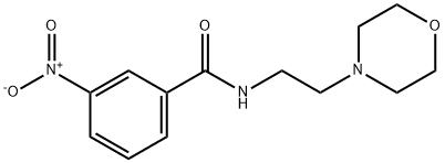 N-(2-morpholin-4-ylethyl)-3-nitrobenzamide Struktur