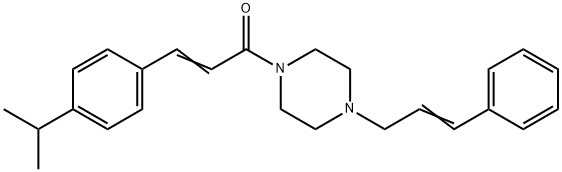 (E)-1-[4-[(E)-3-phenylprop-2-enyl]piperazin-1-yl]-3-(4-propan-2-ylphenyl)prop-2-en-1-one Struktur